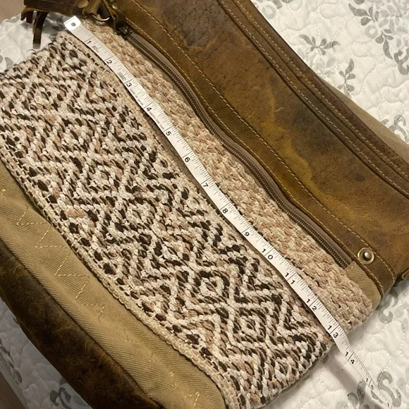 MYRA WESTERN CROSSBODY BAG LEATHER & COTTON MESSENGER
HANDBAG SHOULDER BAG - Picture 14 of 14